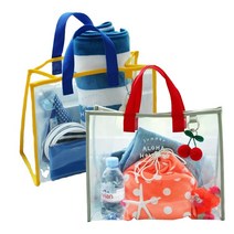 뷰레이터닷컴 아로하 방수 투명 비치백 물놀이 수영장 PVC가방