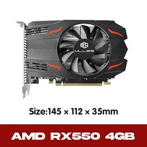 그래픽카드 Mllse 100 새로운 amd radeon rx 550 4gb gddr5, rx550 싱글