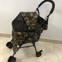 애완 동물 카트 작은 개 빛 접이식 폐쇄 웨이브 포인트 패션 유니버설 휠 고양이 카트 개 카트, 위장 15
