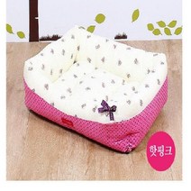 강아지메모리폼침대 자동차 사각 대 연핑크 방석, 상세페이지 참조
