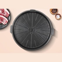 식당 업소용 타지않는 삽겹살 원형구이팬 가정용 고기불판 프라이팬, 안타요원형구이판