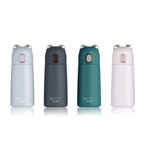 베티 키즈 보온병 270ml 원터치 캐릭터 보온 보냉병, 라이트핑크
