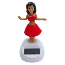 차실내꾸미기 솔라 댄싱 비치 소녀 자동 스윙 자동차 인테리어 장식 대시 보드 액세서리, [02] 분홍색
