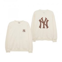 (정품)MLB 엠엘비 클래식 모노그램 빅럭스 오버핏 맨투맨 NY (Cream)