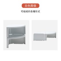 비라인테이블 커스텀 원형 마지스 모듈 보비, 화이트 2개