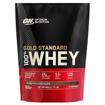 Optimum Nutrition 옵티멈 뉴트리션 100% 유청 단백질 더블 리치 초콜릿 465g 골드 스탠다드 프로틴, 1개