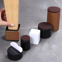 무타공마켓 가구 다리 높이조절발 식탁 의자 책상 테이블 발, 사각형, 높이100mm/지름60mm, 화이트
