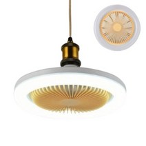 천장선풍기 조명이 있는 흰색 천장 팬 30W LED 플러시 마운트 실내 3 단계 내구성 블레이드 포함, 03 Warm