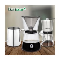 [코맥] 바리스타 핸드드립 홈카페 3종세트(BDG1/BM1/BKW1) 커피그라인더+드립세트, 상세 설명 참조