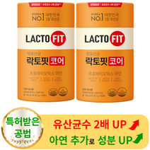 락토핏 코어 60포 (2박스) - 특허공법 20억 유산균 프리 프로 포스트 신 바이오틱스 프롤린 가루 분말 배변 쾌변 원활 스틱 근력 근육 장 아연 편한 건강 에 좋은 종근당건강, 2박스, 2000mg * 60포