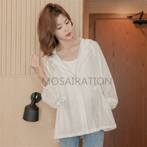 여성용 후드 가디건 바람막이 자켓 루즈핏 빅사이즈 WZB0809022