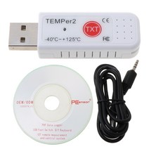 PC Temper2 센서 USB 온도계 히그로서 온도 데이터 로거 레코더, 하얀색, 1개