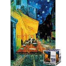 퍼즐피플 미니큐브 명화 108피스 직소퍼즐, 미니큐브 밤의카페테라스 108피스, 108p