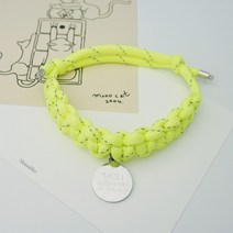 마카롱형광인식줄 강아지목걸이 반려동물 목걸이 인식표 인식줄 고양이인식표 써지컬, 형광오렌지, 목걸이사이즈+글씨체+드로잉+각인내용 꼭 남겨주세요