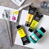 동아측기 [리퀴텍스] 베이직 아크릴 물감 22ml, 161 CADMIUM YELLOW MEDIUM HUE