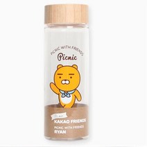 카카오 캐릭터 투명 거름망 보틀 물병 미니 헬스 차