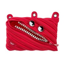 ZIPIT 글리즈 3링 바인더 연필 파우치 블랙, Red_Pencil Case