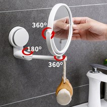 (보경샵) 무타공 회전 욕실 거울 보기편한 거울 화장 양치 면도 거울, 단면거울