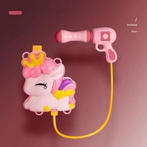 키즈 만화 배낭 물총 장난감 푸시-풀 물 스프레이 총 공룡 대용량 여름 야외 어린이 소년 소녀 선물 색상 퍼플화이트레드그린블루핑크, 일각수