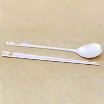 명품 총금부 은수저 80％ 93.75g, 매화학 빨강 100