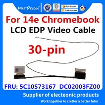 케이블 커넥터 레노보 14e 크롬북 ELAC1 2 & LCD EDP 케이블 용 오리지널 노트북 비디오 DC02003FZ00 5, 01 LCD CABLE