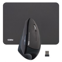 코시 손목보호 버티컬 무선 마우스 + 마우스패드 세트 M2130WLMP