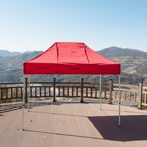 캐노피 천막 알루미늄 골조+지붕 야외 실내 포장마차 테라스 옥상 그늘막 행사천막, 알루미늄천막 3X2_레드