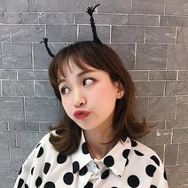파티용 귀여운 인싸 머리띠 3type 시즌2 [삐삐 악마 양갈래 생일 놀이공원 파티머리띠 헤어밴드 소품], 악마머리띠