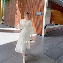 주름 롱 원피스 니트 단아한 필리핀 나들이 패턴 코디 포인트 골덴 푸켓 여성스러운