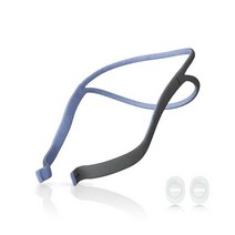 CPAP 교체 용 헤드 기어 스트랩 ResMed AirFitP10 비강 베개 액세서리 및 마스크 없음 클립, [02] 1 headgear 2 Clips