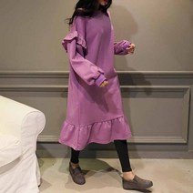 베니코코 프리티 프릴 기모 원피스