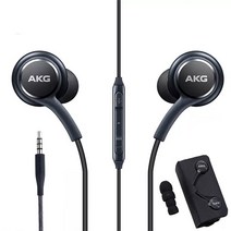 [휴대용오디오&비디오] Samsung AKG 이어폰 3.5MM EO-IG955 Galaxy S10 Plus S9 S8 S7 A52s A23 M33 유선 마이크 헤드셋, [02] Black