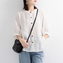 여자팔셔츠 린넨크롭셔츠 오버핏 린넨 셔츠 포플린 네이비 자켓 체크 남방 여름 정장 흰색 연두색