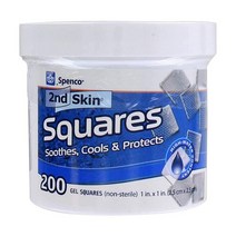 Spenco Squares 스펜코 세컨드스킨 사각형 젤접착제 밴드 200개입, Squares 200-Count