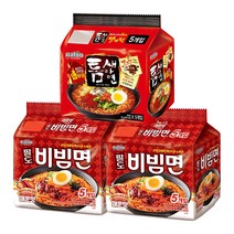팔도 비빔면 매운맛(5입)X2개+틈새라면(5입)X1개, 15개
