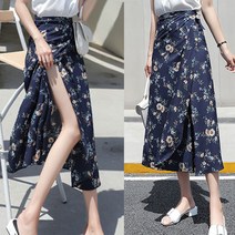 Joyce shop 쉬폰 플라워 랩 스커트