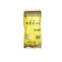 하얀손 미니 고무 장갑 세트 S, 노랑, 소, 50개