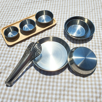 국산 스텐 소스볼 미니접시 캠핑접시 0.5호~6호, 6호 (150mmX25mm), 1개