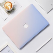 모던 맥북 에어 프로 M1 케이스 키스킨 세트 프로 투명 13인치 소프트 경량 쿨링, 그러데이션 블루+투명 키보드 마스크