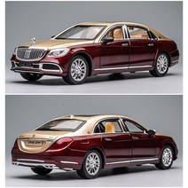 Benz 벤츠 마이바흐 S600 투톤 1대24 자동차 모형 다이캐스트 청년K쇼핑, 버건디 골드