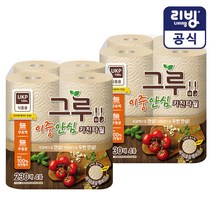 [삼정펄프] 그루 무표백 UKP 키친타월 230매 4롤X2팩(총1 840매), 4롤, 2팩
