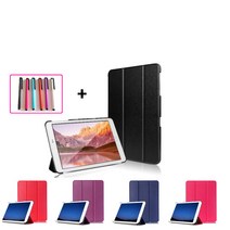 COCOGOGO 갤럭시탭A 8.0(2017) SM-T380 T385 스탠드 케이스+터치펜1개, 레드