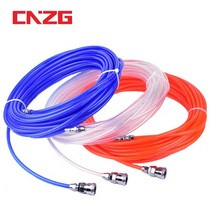 공압피팅 호스 커플러부착 자바라 에어호스 공압 호스 8x5mm 고압 플렉시블 에어 호스, 검은색, 25미터