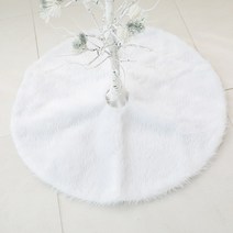 [꾸민뜰] 화이트 자작나무 LED 크리스마스 트리 인테리어 조명 소품, 추가옵션, 화이트 러그 78cm