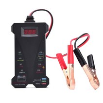 12v 디지털 배터리 전압계 발전기 테스터 충전 시스템 분석기 체크 led 디스플레이 자동차 오토바이 보트 차량 테스트, 없음