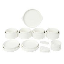 블룸엣홈 코튼 4인 식기홈세트 19P (크림), 단일옵션