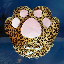 D007/발난로/usb발난로/곰발/발열덧신/발보온/발보온기/발보온용품/발난로/보온덧신, 호피무늬