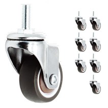 1.25인치 TPE 볼트형 M6 바퀴 캐스터 8개입, 1봉지