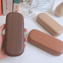 나무만든 안경통 안경진열장 브라운 나무결 케이스