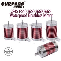 원격 조종 RC SURPASS HOBBY 2845 F540 3650 방수 브러시리스 모터 60A ESC for Car 1/10 1/12 1/14 Wltoys Racing Off-R, [15] 3650 5900KV 3.175mm